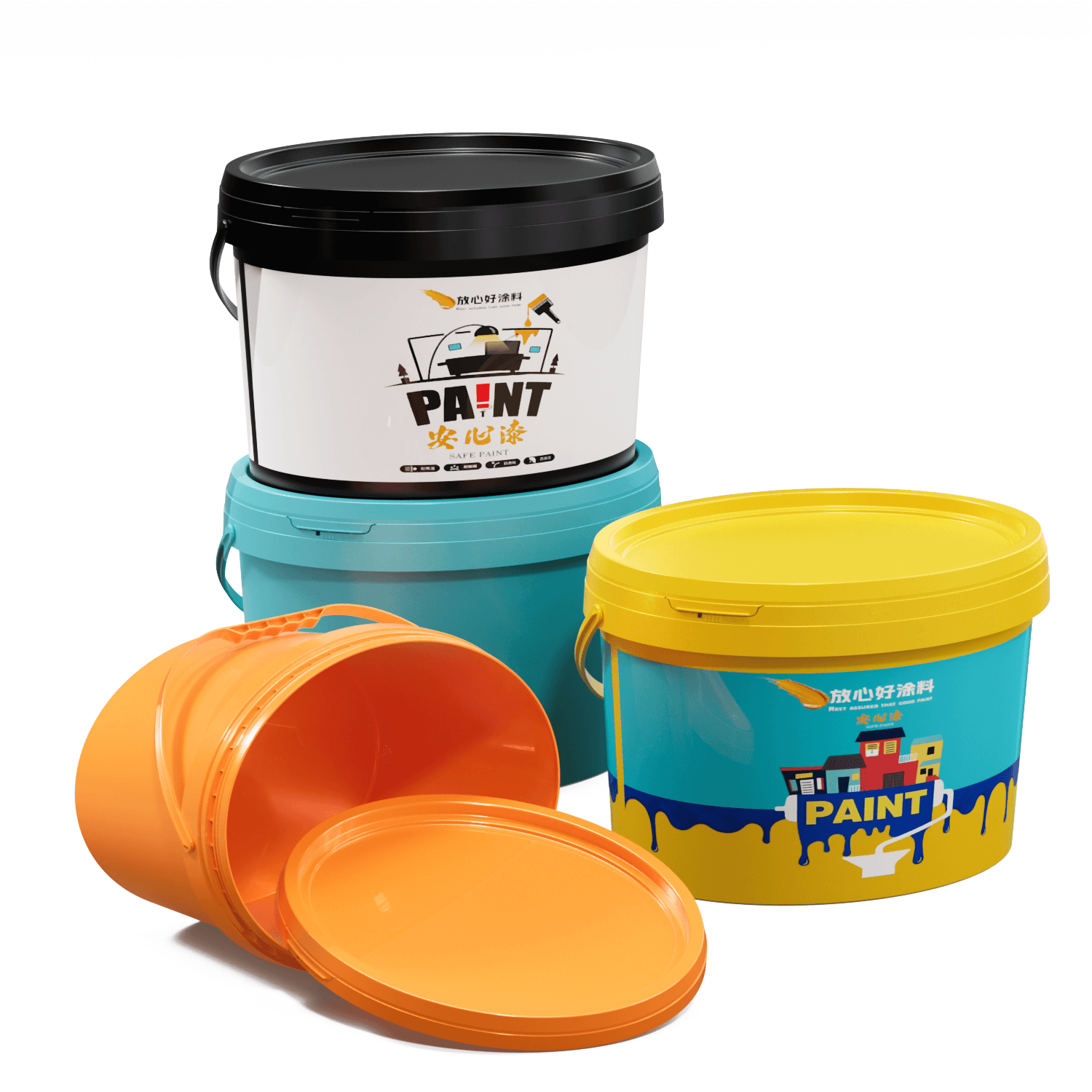 Овальное пластиковое ведро