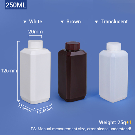 Бутылка HDPE емкостью 250 мл с завинчивающейся крышкой 
