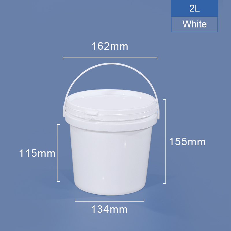 2L Пластическое ведро с крышкой