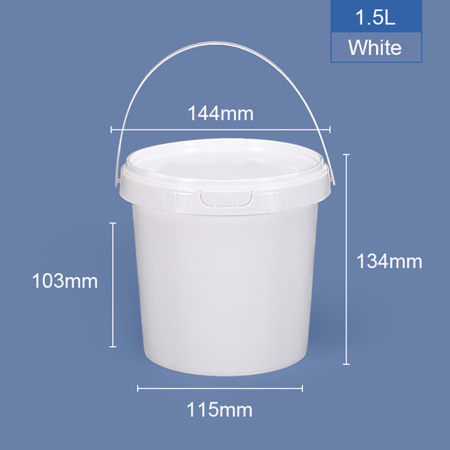 1500 мл 1,5 LTR Круглый пластиковый ведро и ванна