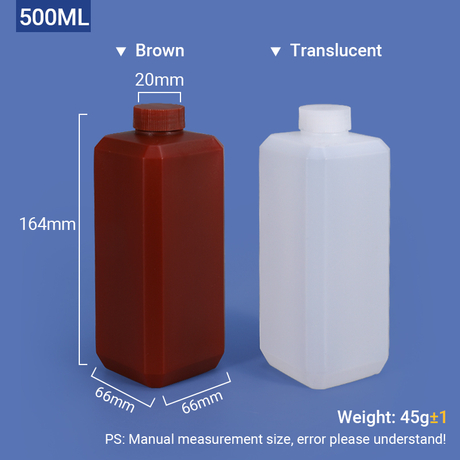 Бутылка HDPE емкостью 500 мл с завинчивающейся крышкой 