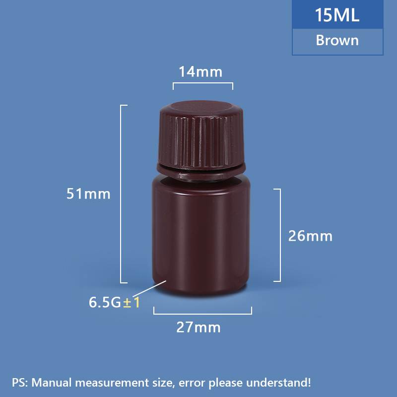 Пластиковая бутылка PP/HDPE шириной 15 мл