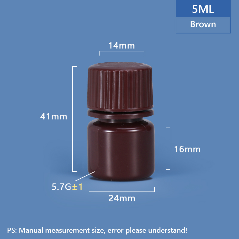 5 мл пластиковой бутылки PP/HDPE 