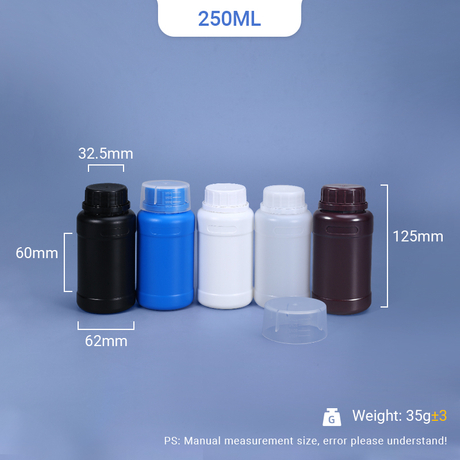 Пластиковая бутылка HDPE емкостью 250 мл с крышкой TE