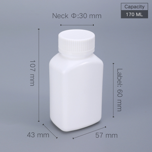 170 мл пластиковых таблеток бутылки 170 куб.