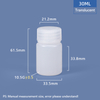 Пластиковая бутылка PP / HDPE шириной 30 мл