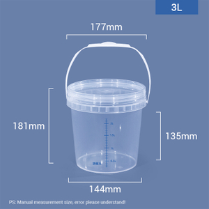Круглое мерное ведро для смешивания объемом 3 л, пластиковое мерное ведро