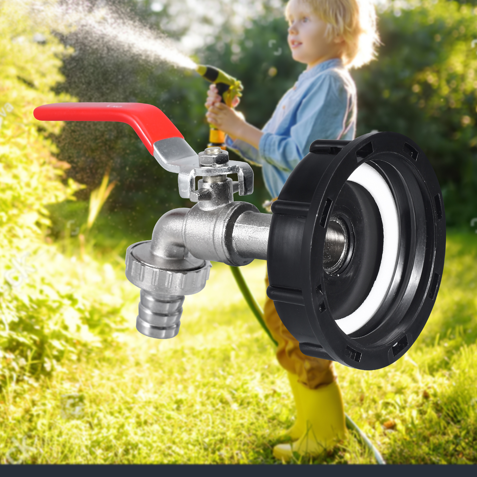 2,36 '' 60x6 Грубая нить, адаптер IBC 1/2 3/4 дюйма женская нить, разъемы для воды в садовом шланга