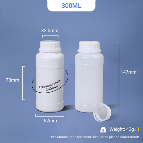 Пластиковая бутылка HDPE емкостью 300 мл с крышкой TE