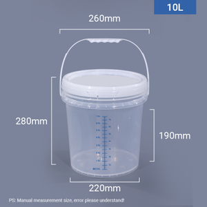 Круглое мерное ведро для смешивания объемом 10 л, пластиковое мерное ведро