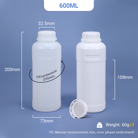 Пластиковая бутылка HDPE емкостью 600 мл с крышкой TE
