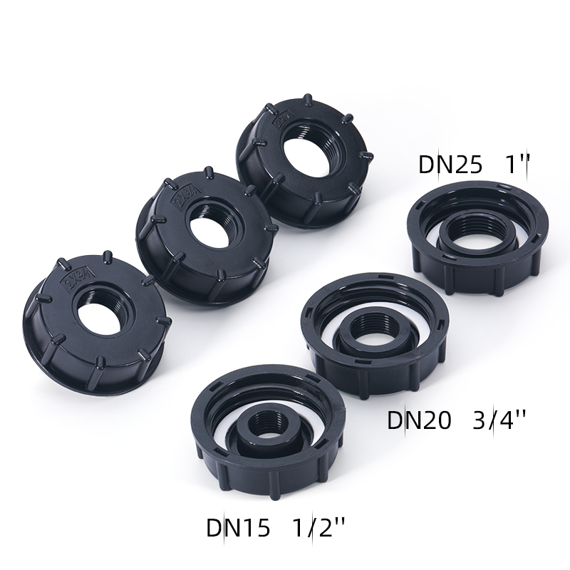 IBC Tote Adapter 60 мм грубая резьба 1/2 '3/4 '' 1 дюйм на выходе, 275-330-галлон разъем сливной штекеры для шланг-садового бака воды