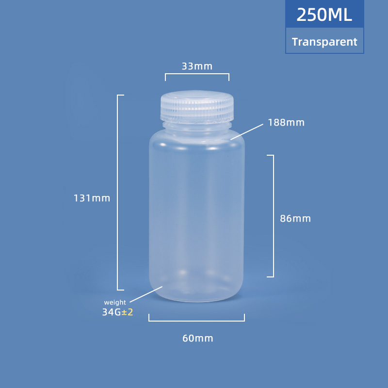 Пластиковая бутылка PP/HDPE шириной 250 мл