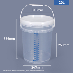 Круглое мерное ведро для смешивания объемом 20 л, пластиковое мерное ведро