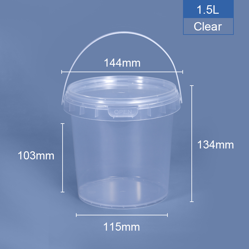 1500 мл 1,5 LTR Круглый пластиковый ведро и ванна