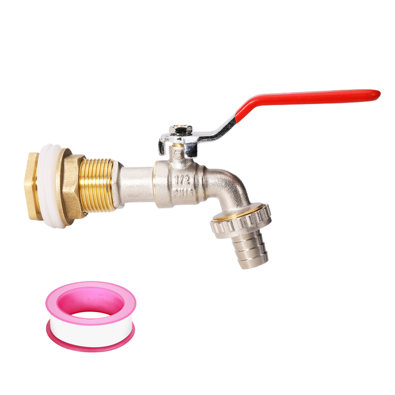 IBC Tote Tote Tank Adapter Faucet Крупная нить S60x6 Выход 1/2 ', 3/4 ' GHT мужской адаптер.