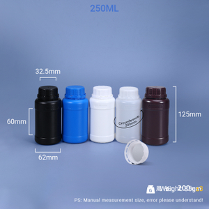 Пластиковая бутылка из полиэтилена высокой плотности емкостью 250 мл с крышкой TE и мерной крышкой