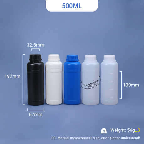 Пластиковая бутылка HDPE емкостью 500 мл с крышкой TE