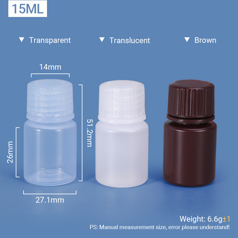Пластиковая бутылка PP/HDPE шириной 15 мл
